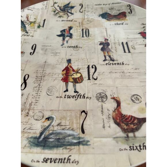 Williams Sonoma 12 Days of Christmas Round 13" Stoneware Cookie Platter M Lacaze - Picture 6 of 9